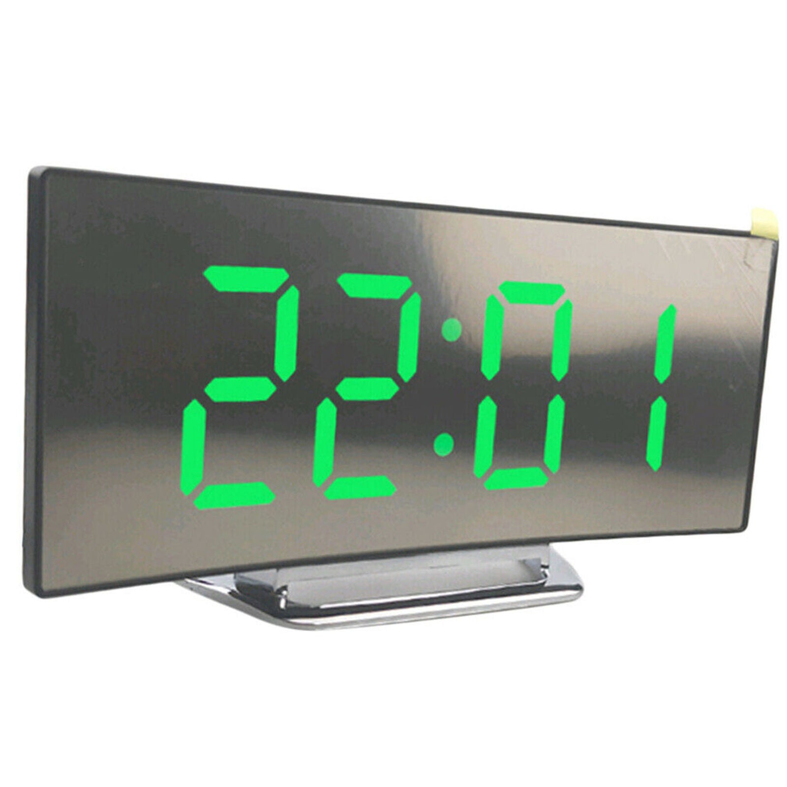 Alarm Clock Digital LED Display Battery Operated Mirror Night Light
