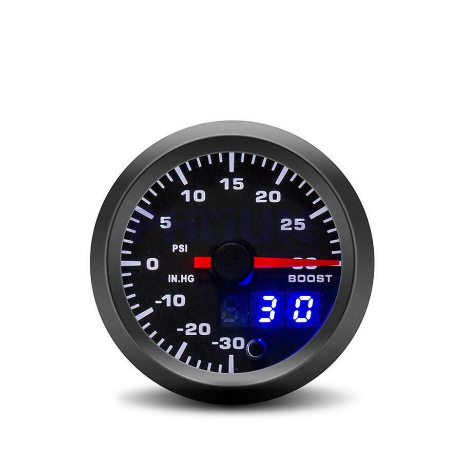 2"/52mm LED Digital & Pointer Display Car Turbo Boost Meter PSI Pressure Gauge