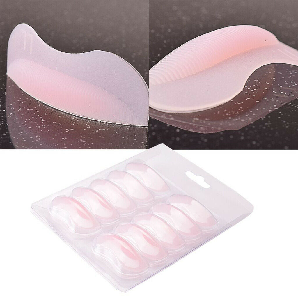 5 Pairs of Silicone Eyelashes Perming Curlers Shield Pads Makeup False Eyelashes