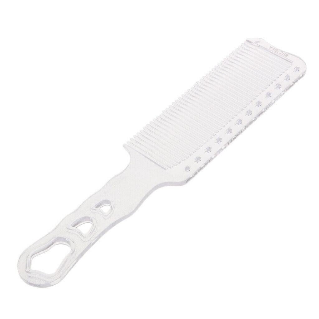 Professional Flat Top Styling Comb Clear Plastic Clipper Fine Tooth Comb