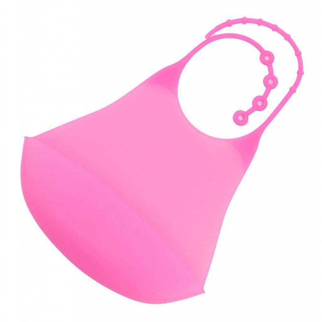 2x Kids Adults Silicone Bib Reusable Clothing Protector w/Crumb Catcher
