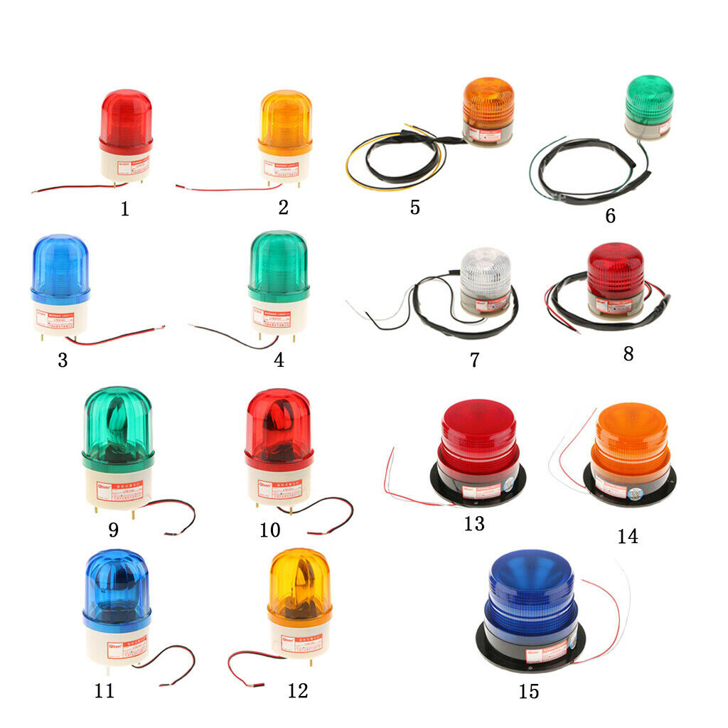 DC 24V LED Security Alarm Strobe Signal Warning Flashing Light Lamp Red