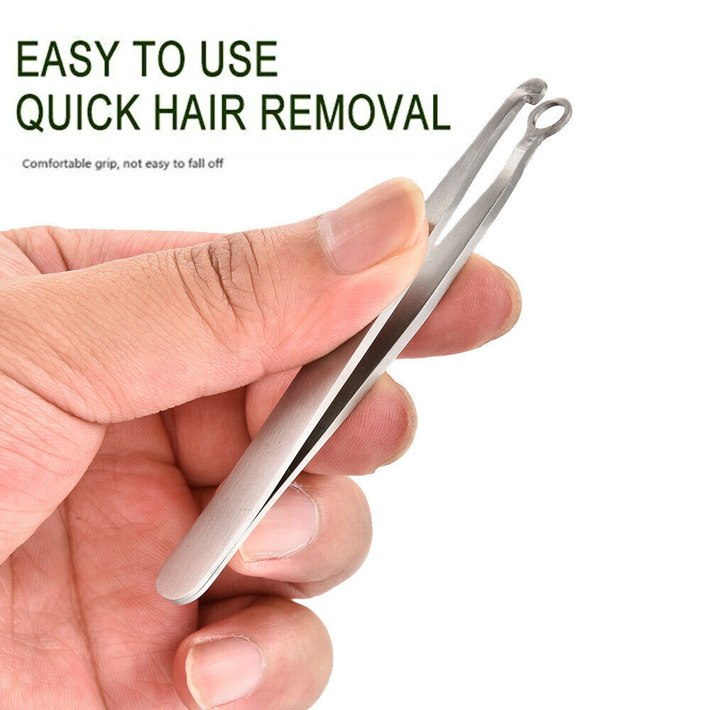 Stainless Steel Universal Long Nose Hair Trimming Tweezers Eyebrow Nose Hair Cut