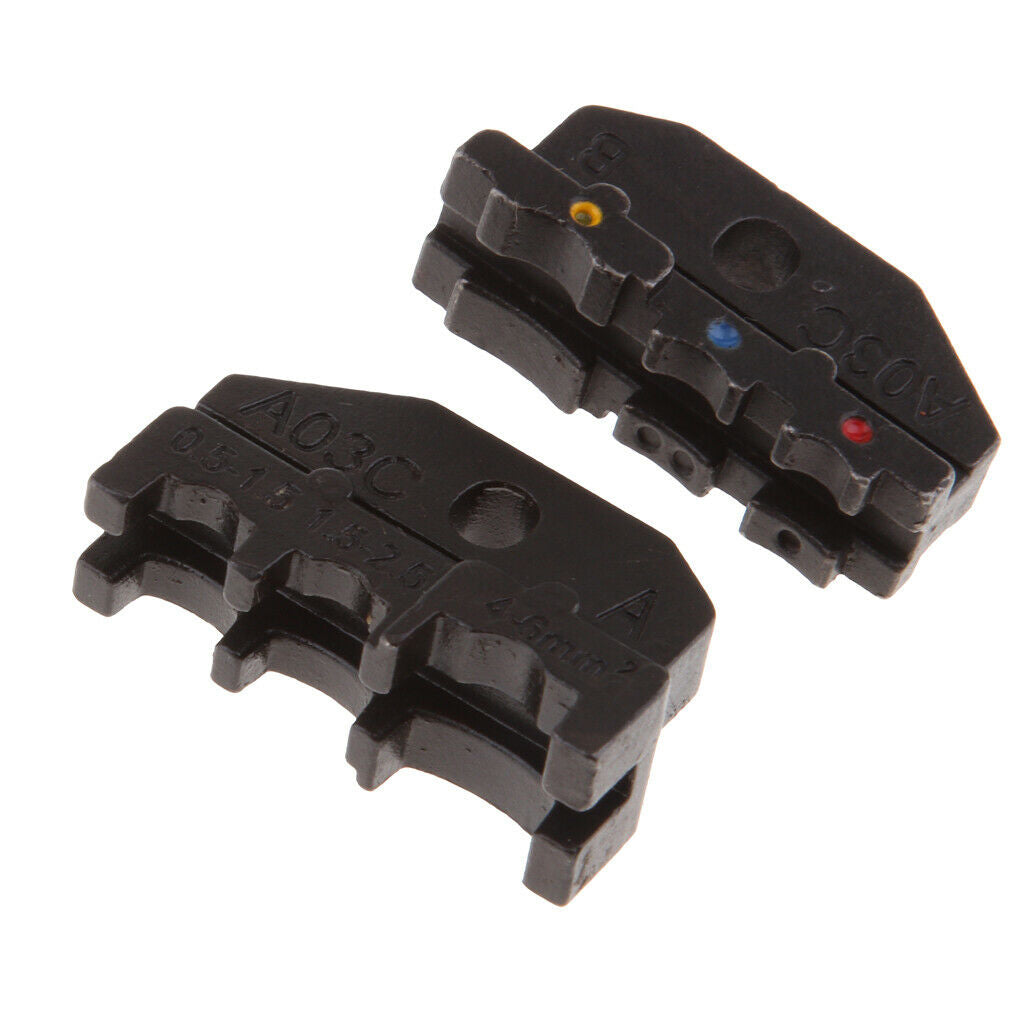 2pcs Interchangeable Die Set, Terminal Connectors, Crimper Die Kit, High Speed