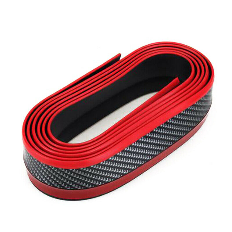 1PC 2.5M Car SUV Front Bumper Lip Splitter Body Spoiler Chin Skirt Protector Red