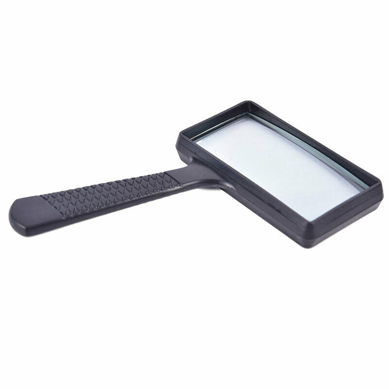 100x50mm Rectangle Handheld Reading Magnifying Glass 5X HD Real Glass MagnifBDA