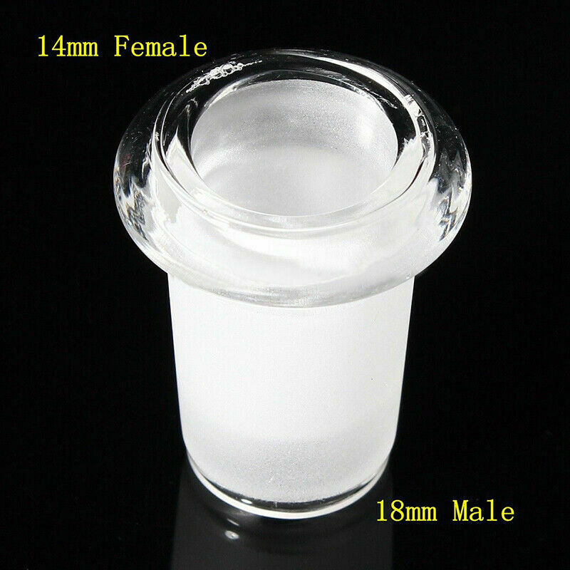 14mm Female to 18mm Male Joint Clear Glass Expander Adapter Connector