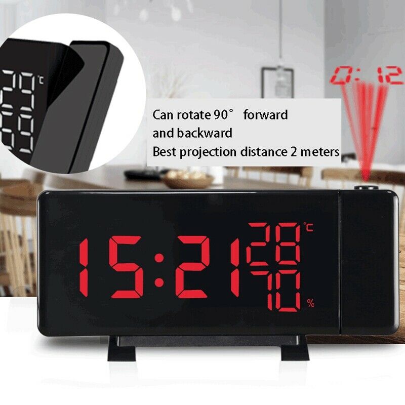 Multifunctional Alarm Clock Electronic Projection Clock Home Bedroom Creative H3