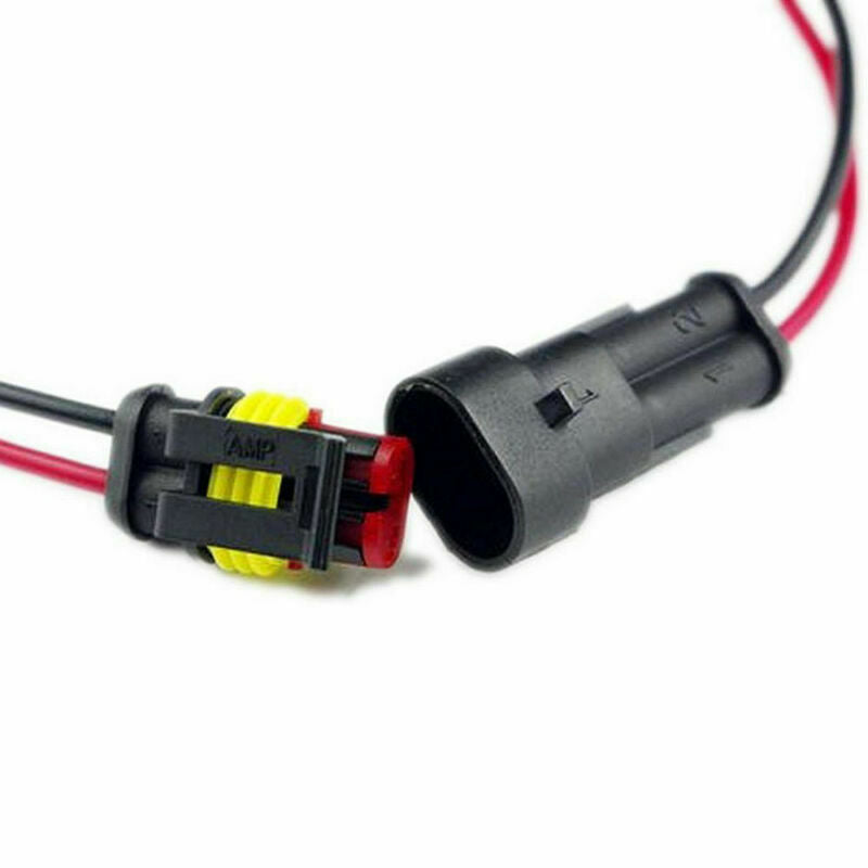 10Kit 2 Pin Way Car SUV Waterproof Electrical Cable Connector Plug with Wire AWG