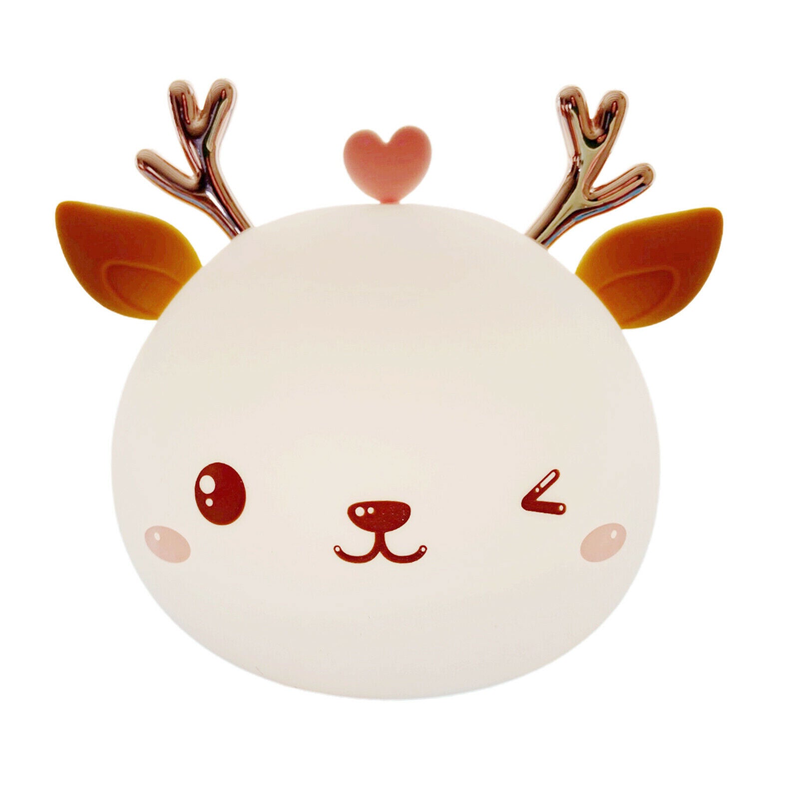 USB Cartoon Deer Silicone Night Light Touch Sensor Lamp Nightlight Kid Decor