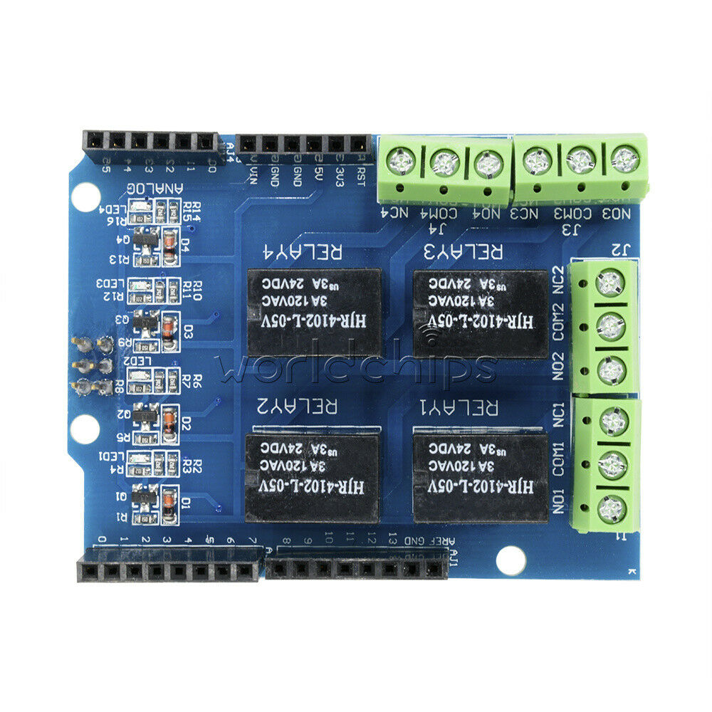 4 Channel Relay 5V Shield Module For Arduino DIY Four Channel Relay Electronic w