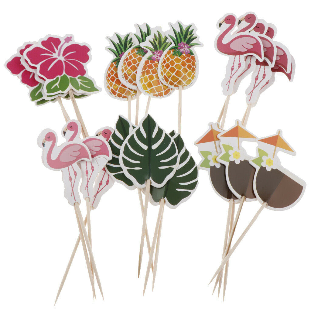 Set of 24 paper picks topper attachment plugs toothpicks with style