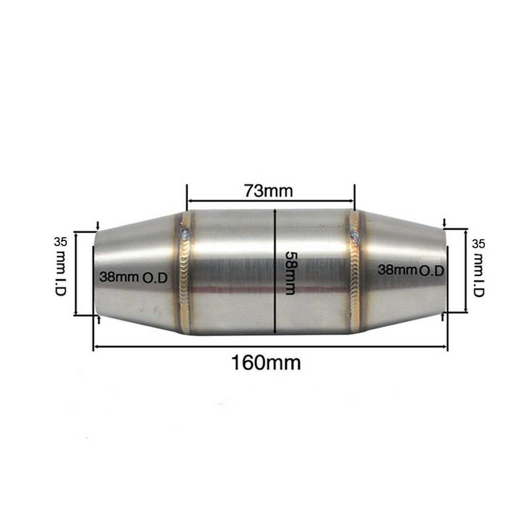 Rustproof 35mm 1.38" Exhaust Muffler Kit Durable Universal For Motorbike
