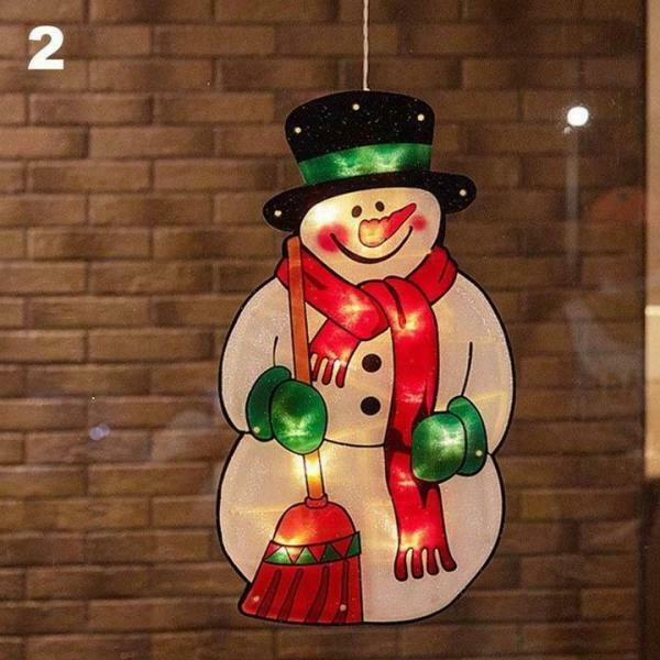 Snowman LED Light Christmas Festive Window Decoration Silhouette Decor Gift