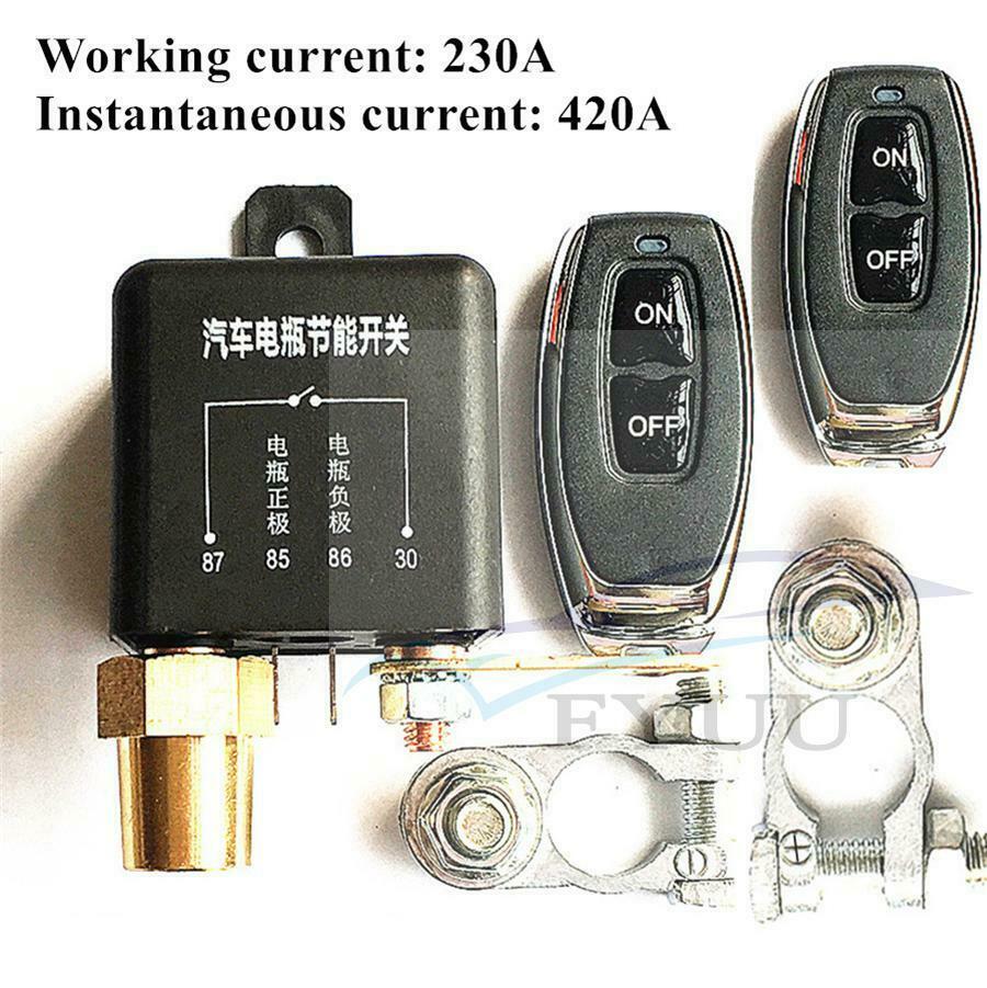 12V 230A Dual Wireless Remote Control Car Battery Disconnect Switches System Kit