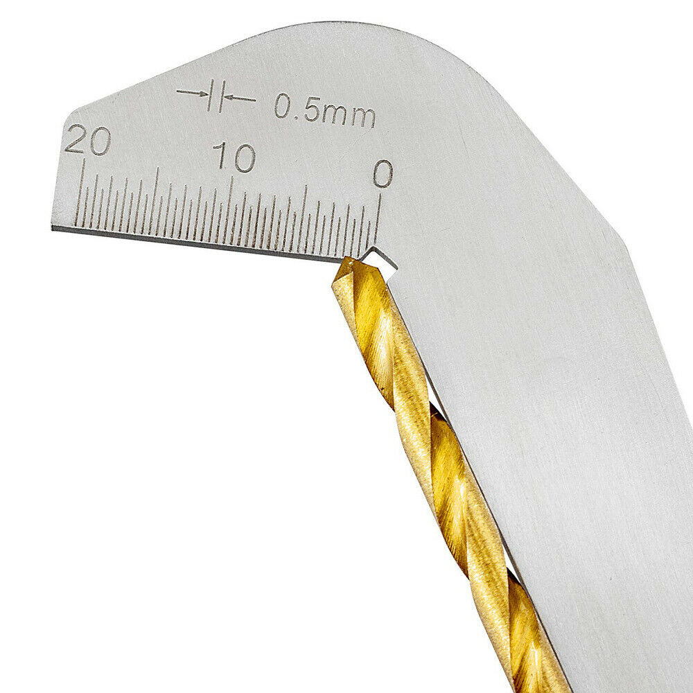 118 Degree Twist Drill Bits Angle Gage Grinding Center Gauge Sharpening Tool LIN