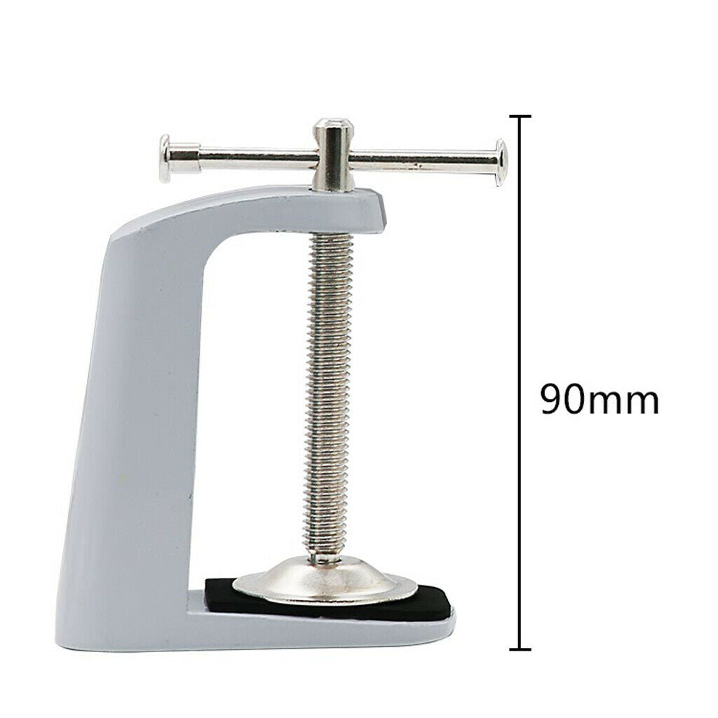 2-pack white stainless steel adjustable arm clamp table lamp clip metal stand