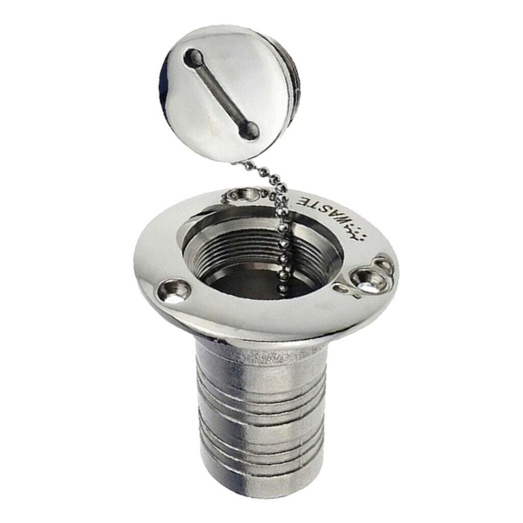 38mm Marine Boat Waste Fuel Tank Deck Fill Filler & Key Stainless Steel