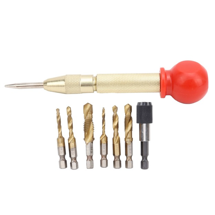 6x M3-M10 HSS Hex Shank Metric Thread Tap Drill Bits Set Screw Hand Tools