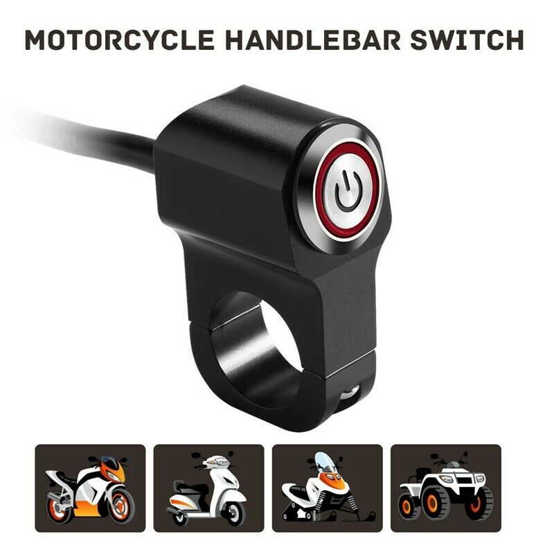 Motorcycle 7/8 inch 22Mm Handlebar Power Button Switch Headlight Hazard Brake I9