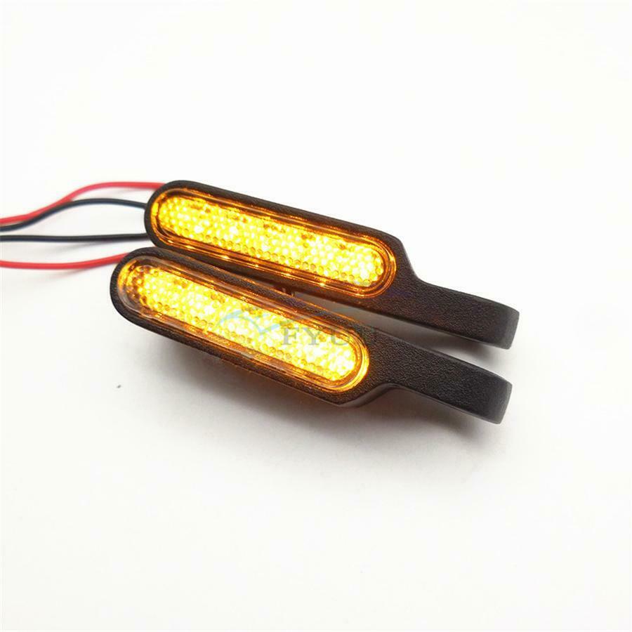 2PCS Aluminum Motorcycle Amber LED MINI Turn Signal Light Waterproof Universal