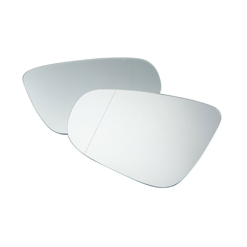 Pair Rearview Mirror Glass Heated White Fit VW Golf GTI MK6 2010-2014