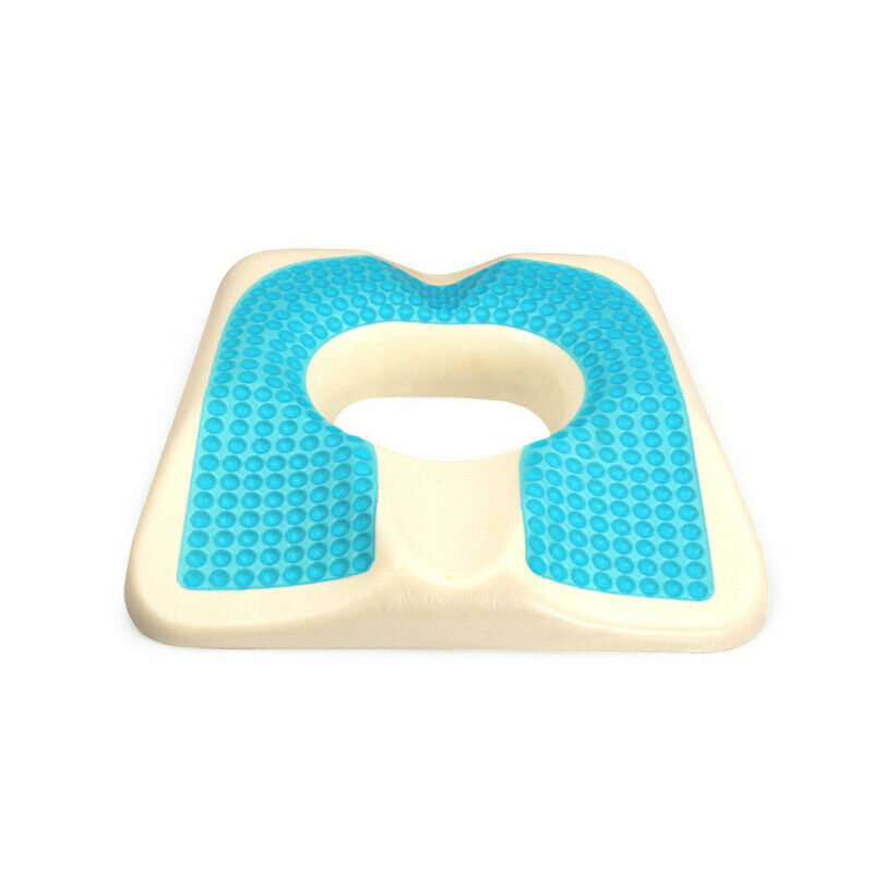 1x Cooling Gel Seat Cushion Memory Foam Coccyx Car Plane & Home Office Chair Pad