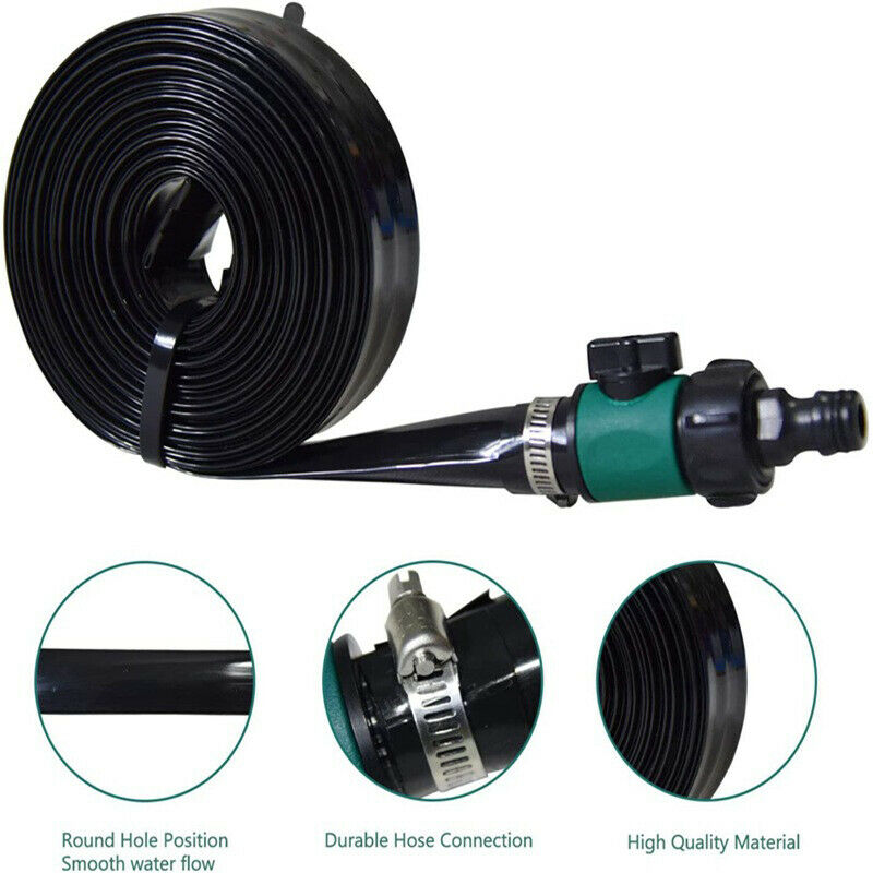 2X(49.2FT Water Sprinkler Trampoline Sprinkler Outdoor Garden Water Games TB3M2)