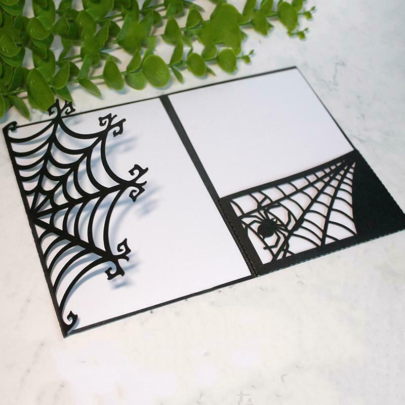 2pcs Halloween Spider Web Metal Cutting Dies Stencil Scrapbooking DIY Embossing