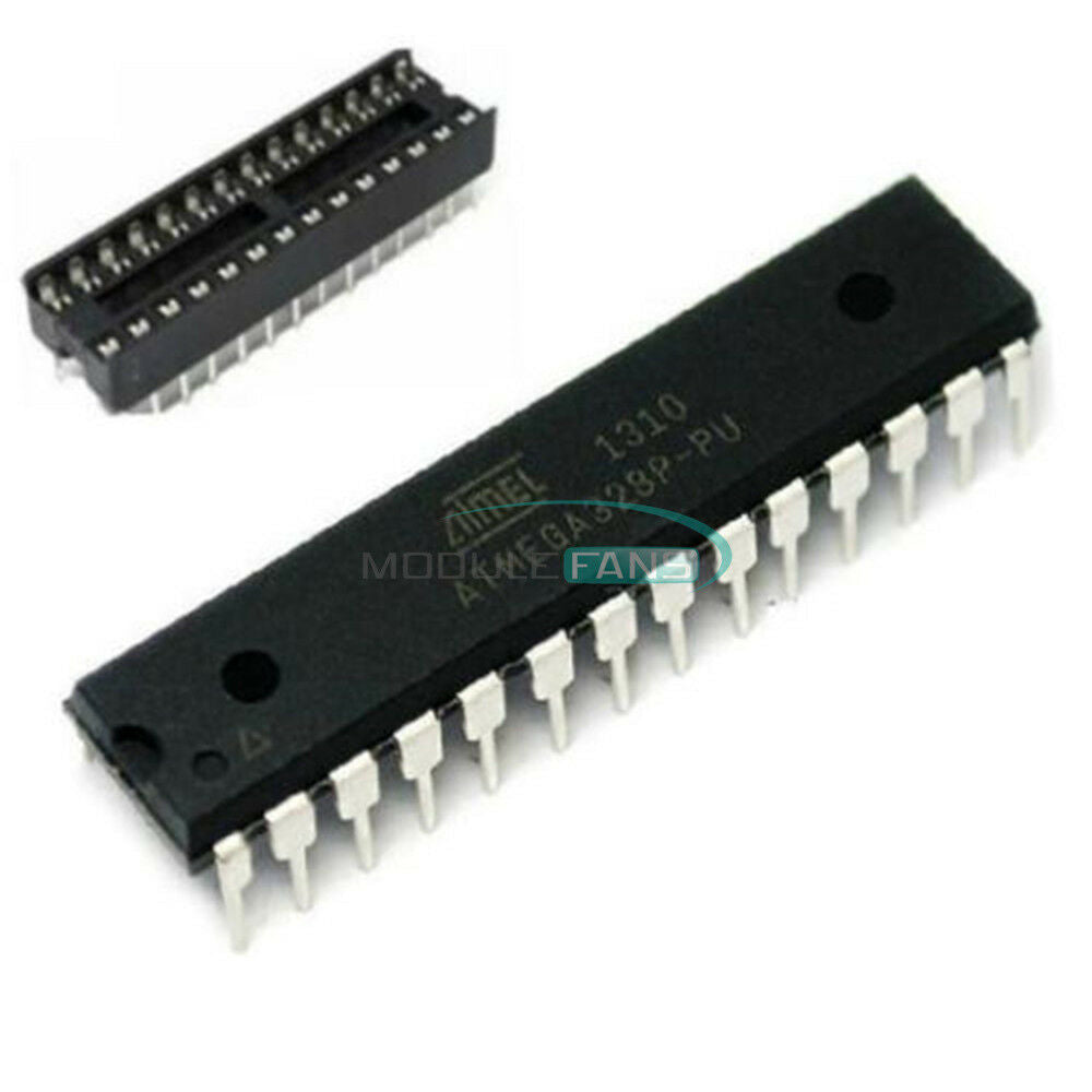 ATmega328P-PU with Arduino UNO Bootloader ATMEL DIP28 + DIP SOCKET