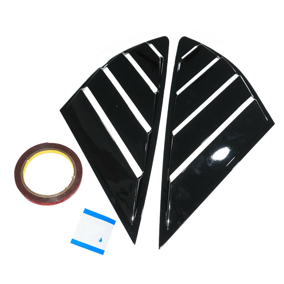 2x Rear Quarter Window Louvers Cover Trim Fit For Ford Fusion Mondeo 4D 13-18 An