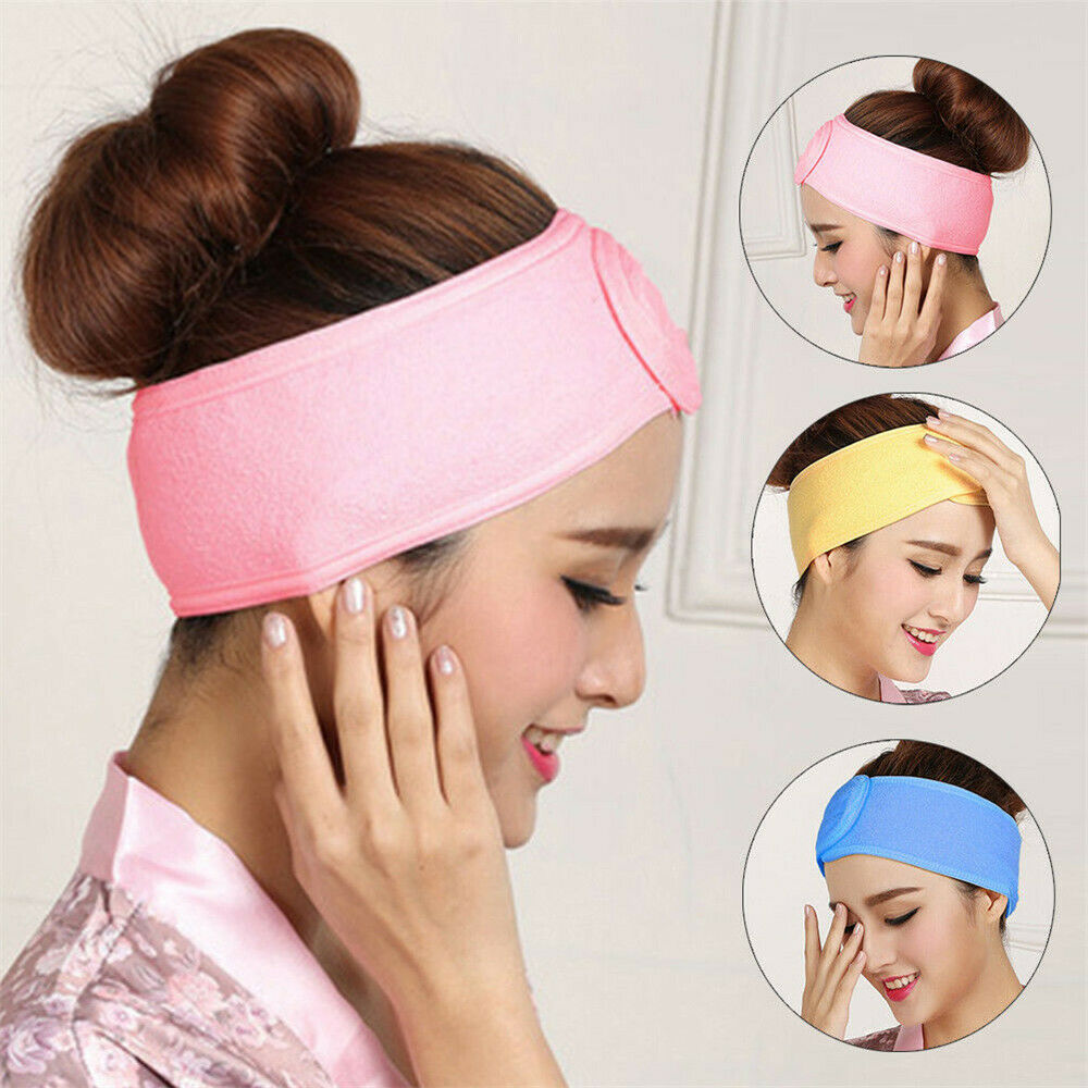 Women Bath Yoga Sport Make Up Spa Towel Hair Band Wrap Wide Headband Simple Gift