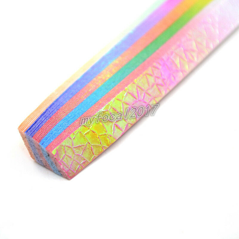 90PCS Folding Lucky Origami DIY Papercraft Wish Stars Gradient Quilling Paper