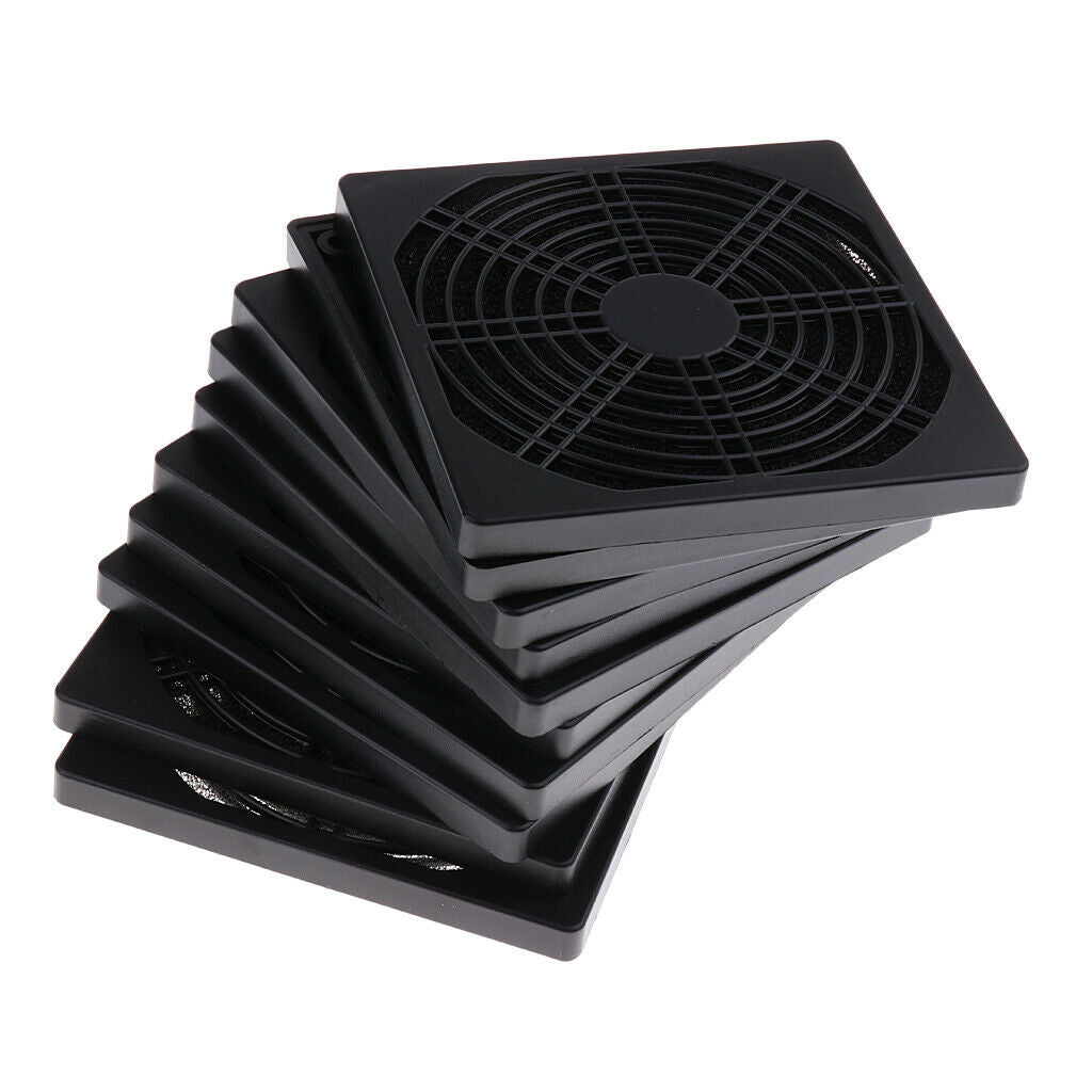10Pack Dustproof 120mm Computer Case Fan Dust Filter Guard Grill Cover Black