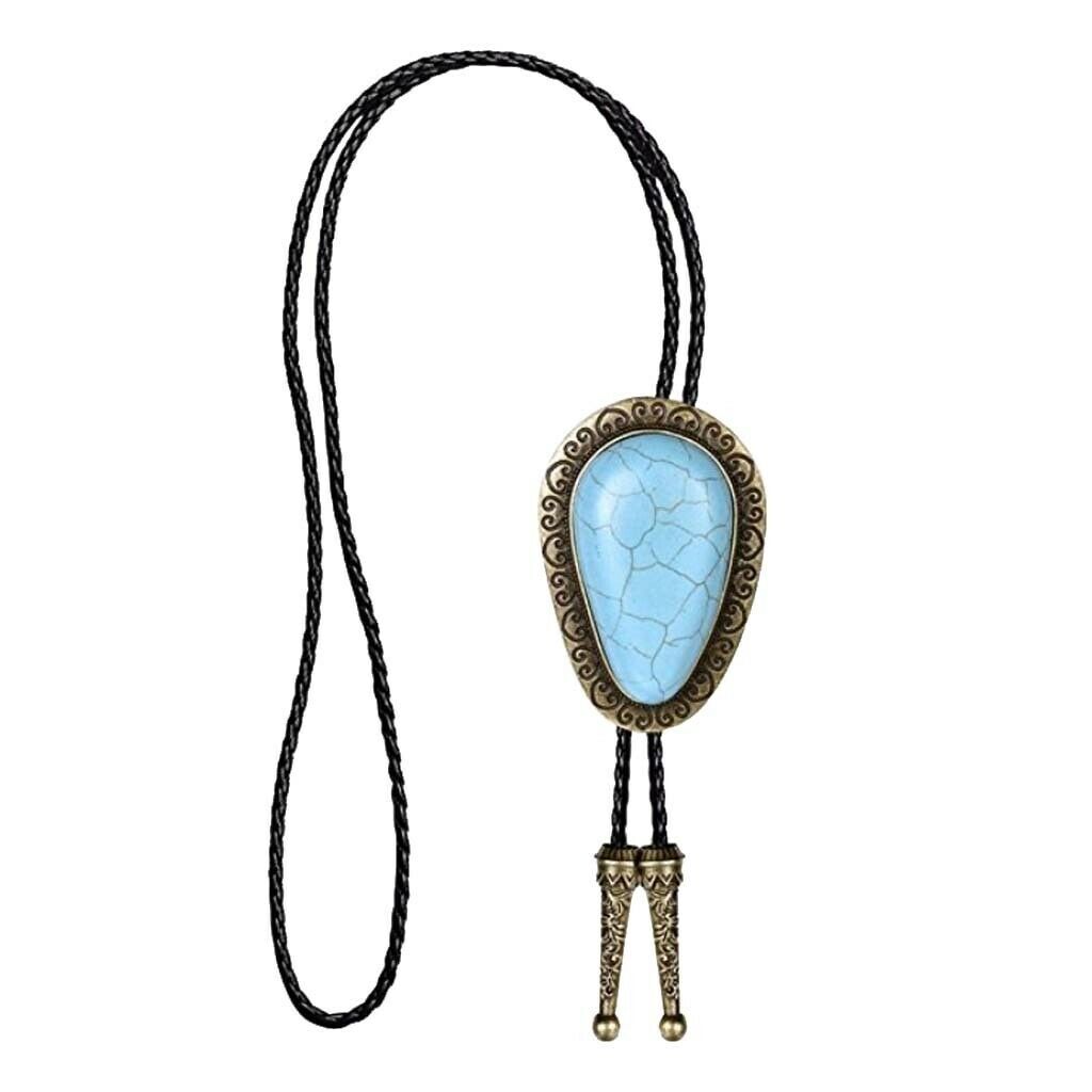 Turquoise Stone Bolo Tie Western Cowboy  Novetly Ties