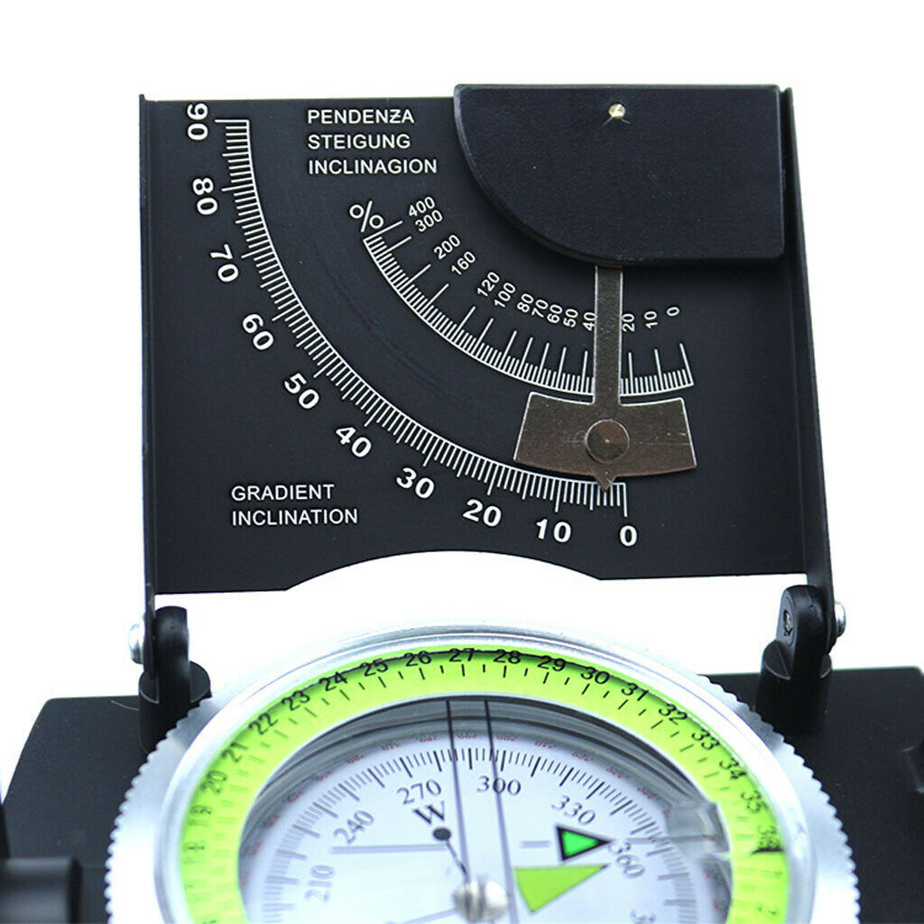 Compass Portable Folding Army Metal Lens Clinometer Multifunction