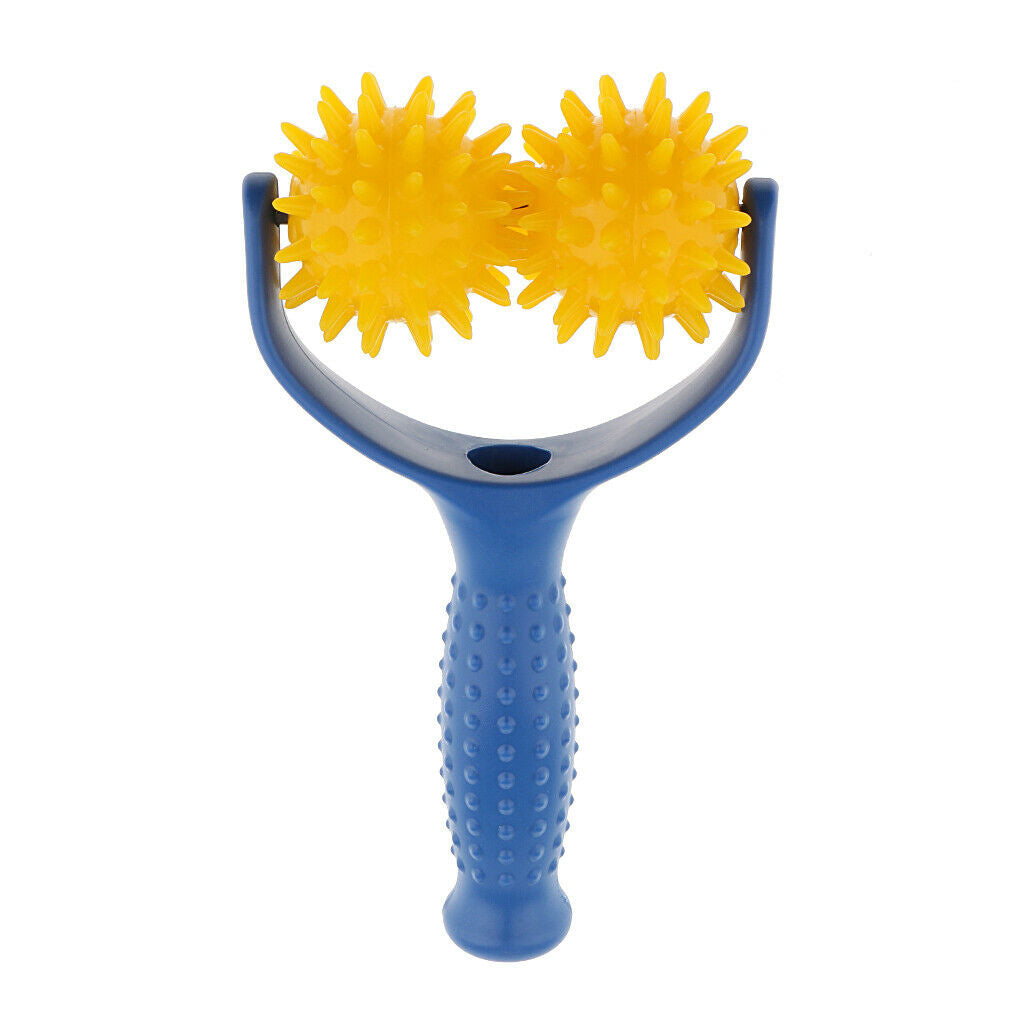 Acupuncture Shoulder Muscle Massager Roll Massage Ball  Blue + Yellow