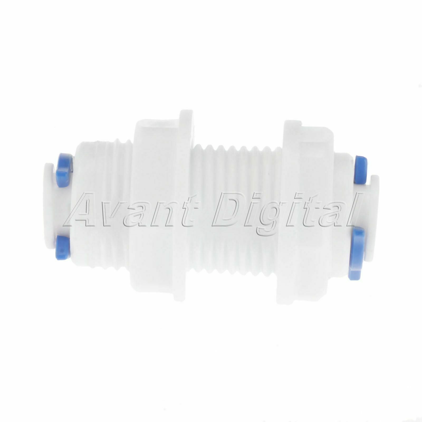 2x Quick Connector Water Filter Bulkhead for Reverse Osmosis RO System Fittings