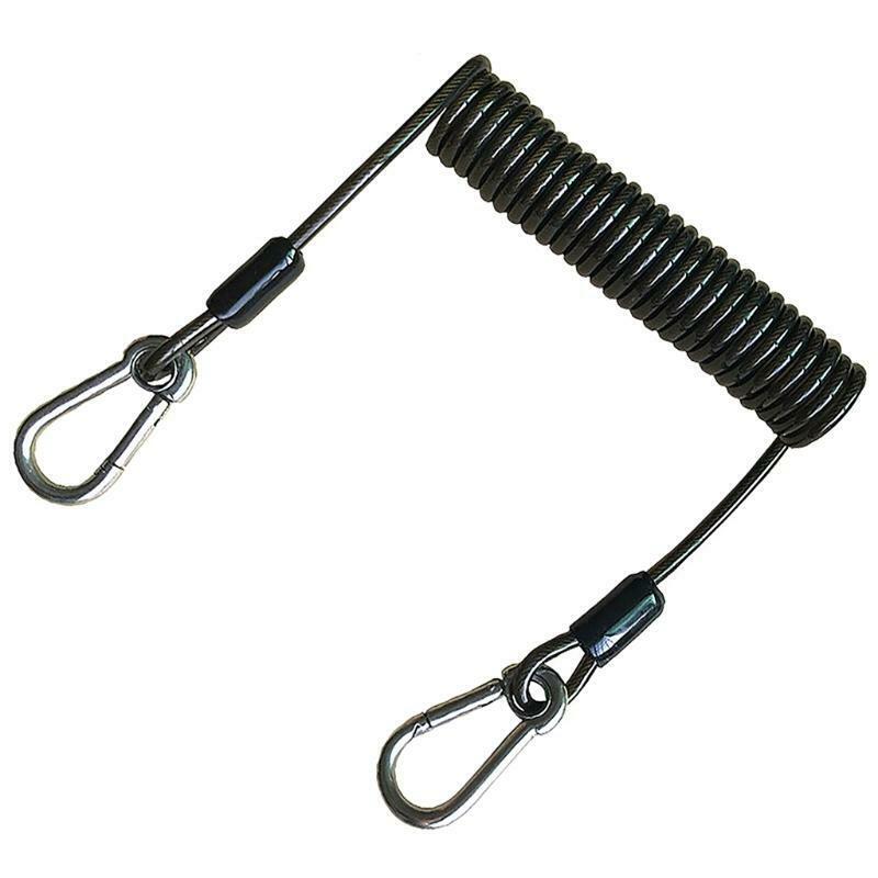 Retractable Tool Lanyard Fishing Coiled Lanyard Heavy Duty Safety Rope for Kayak