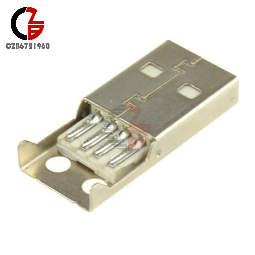50PCS A Set USB2.0 Type-A 4-pin Male Plug Socket Connector Adapter Plastic Cover