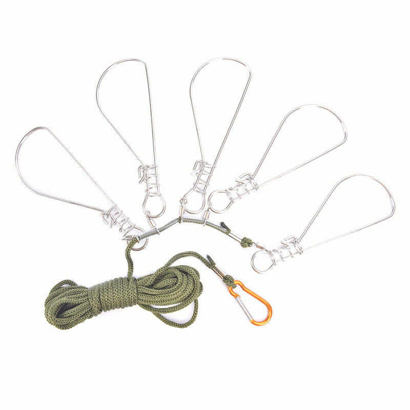 Fishing Lock Buckle fishing Snaps Chain Stringer With Float Live Fish Loc.l8