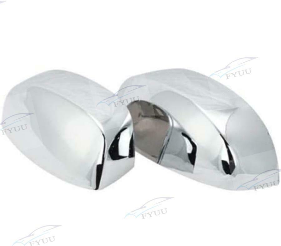 For Chevy Silverado Sierra 07-14 2pc Chrome Side Mirror Cap Top Half Cover LH RH