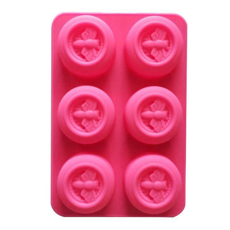 6 Cell Bee Honeycomb Shape Silicone Soap Mold Handmade Soap Molds Craft Art DIY