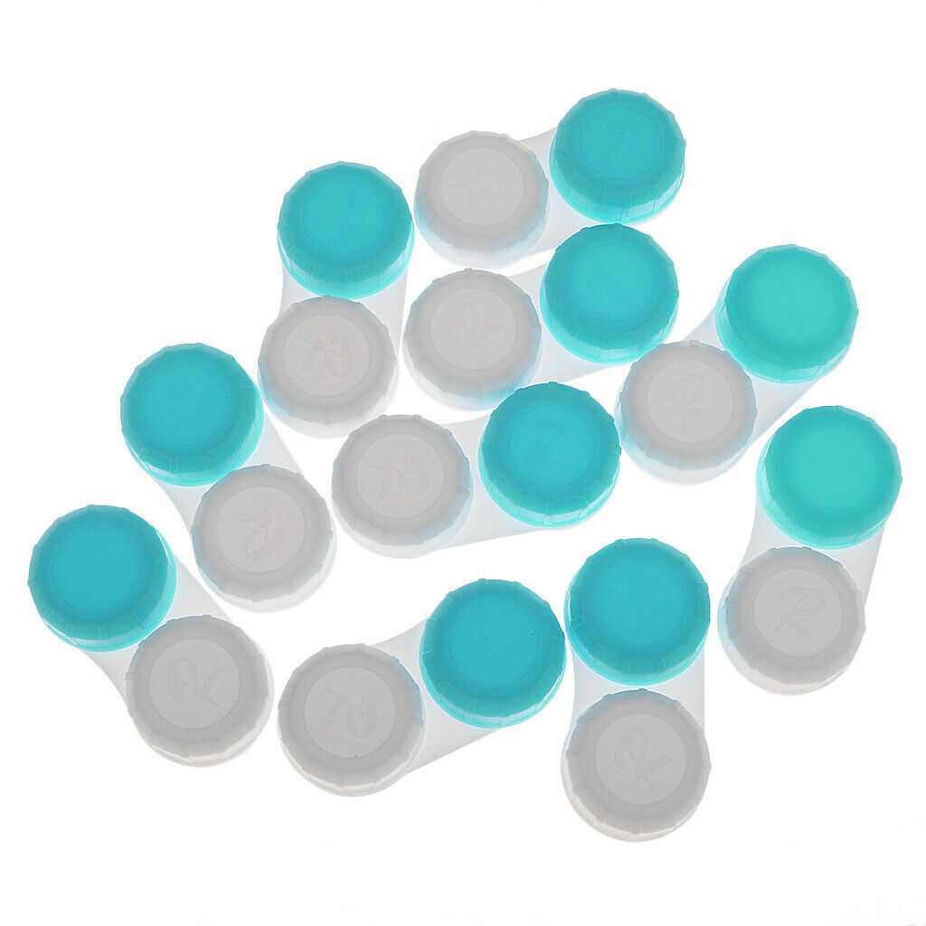 Pack of 10 Pieces Plastic Contact Lens Case Holder Container Soaking Storage Box