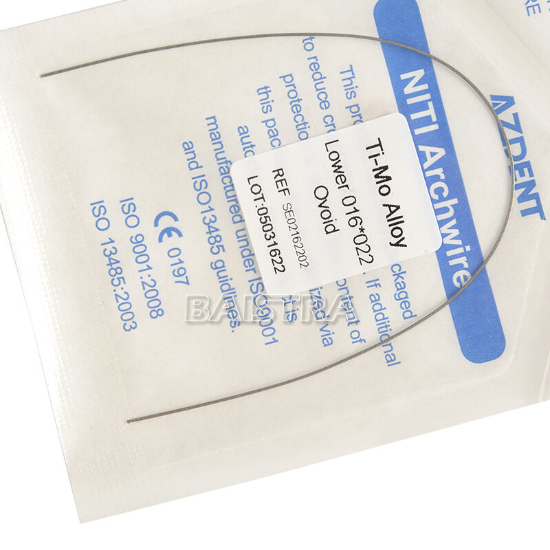 50 Pack Dental TMA Ti-Mo Alloy Rectangular Arch Wires 016X022 Lower Ovoid Form