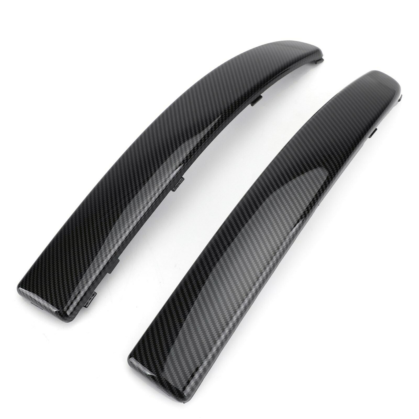 Pair Front Bumper Moulding Trim Carbon Fiber fit FIAT 500 2008-2015 CA