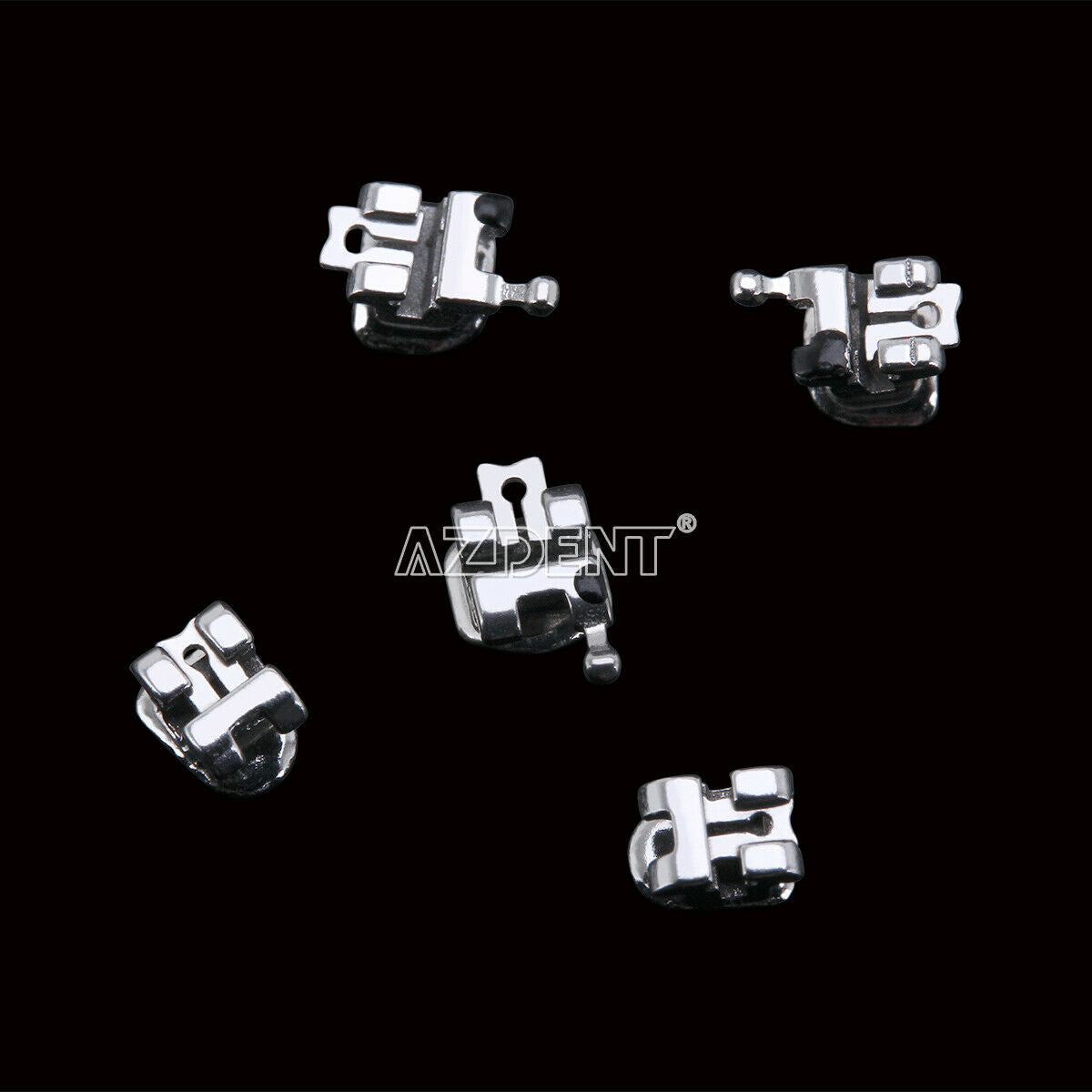 3X AZDENT Orthodontic Dental Self-Ligating Bracket Braces MBT .022 Hooks 3 4 5