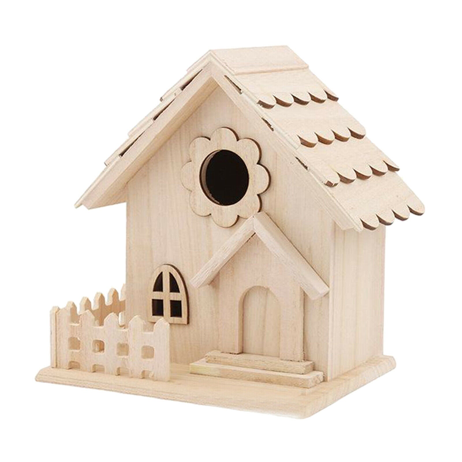 Homes Bird Feeder Wildbird Wood Outdoor Ranch Patio Yard Tree Hanging Style2