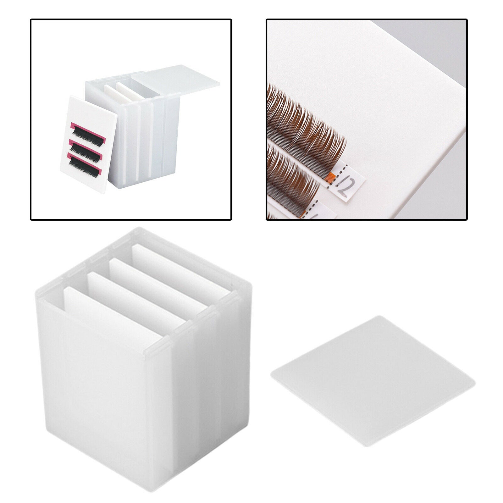 Compact Eyelash Storage Box Case Makeup Display for Grafting Eyelash Travel
