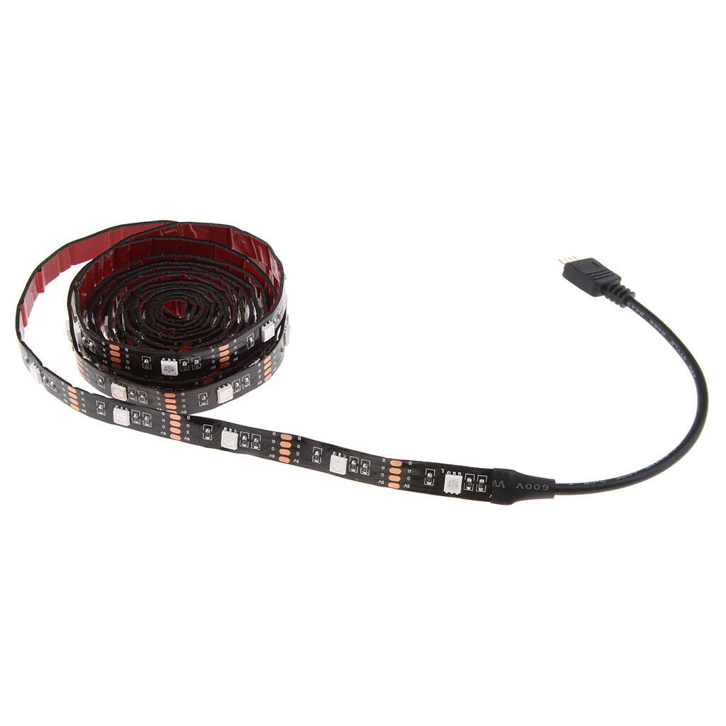2 Pieces DC 5V USB LED RGB Strip Light TV Back Lighting with 24-Key Remote